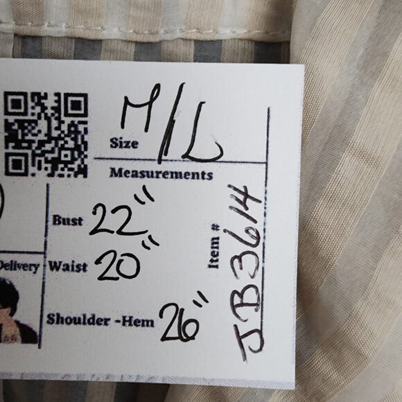 OSKA Cream Sheer Cotton Silk Button Up Blazer Size M/L - Picture 10 of 10